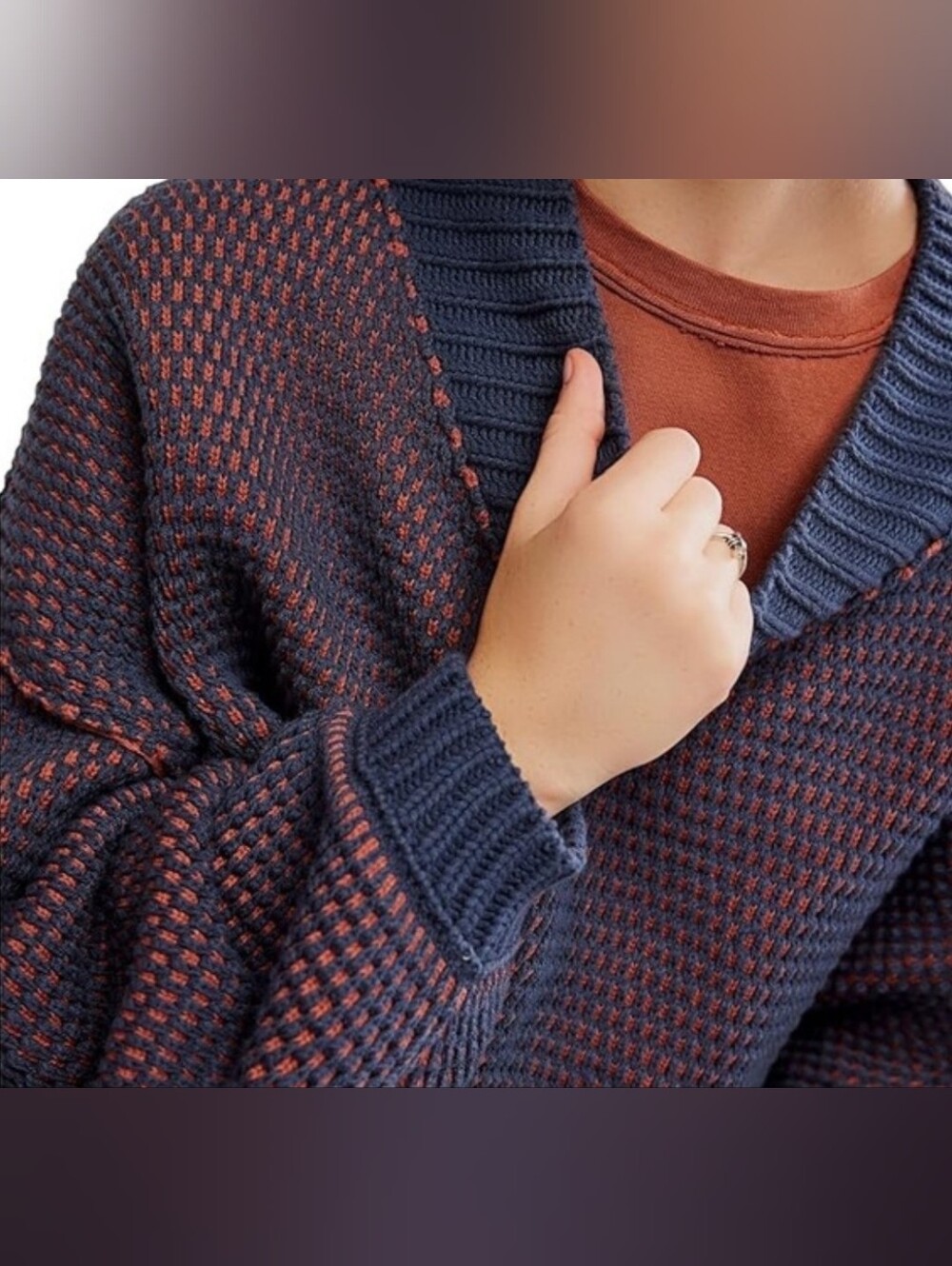 Free People Maisie Oversized Slouchy Drop Shoulder Knit Size XL - Picture 4 of 13